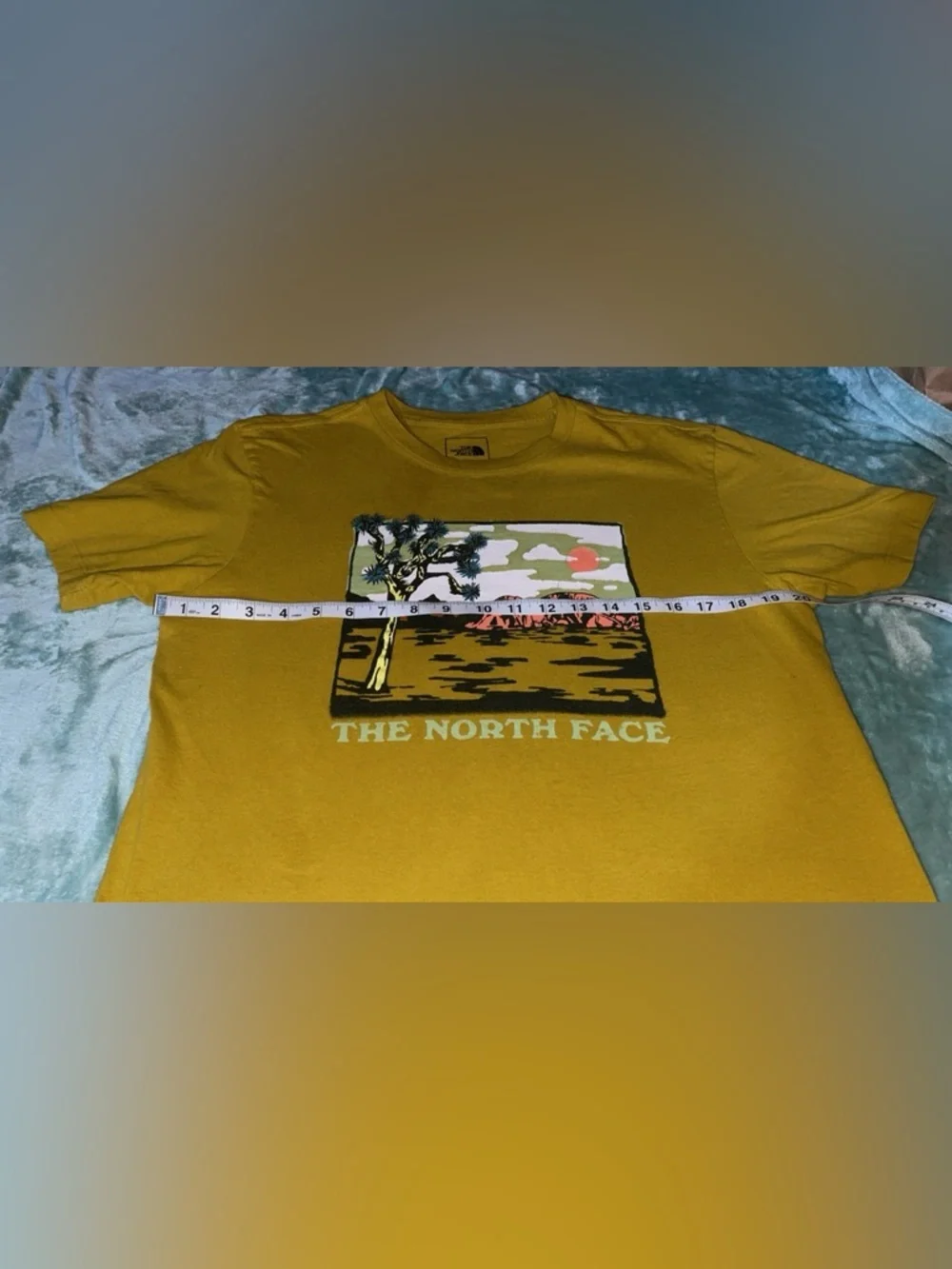 The North Face GI Graphic Tee Men’s Medium Mustard Yellow Joshua Tree Desert